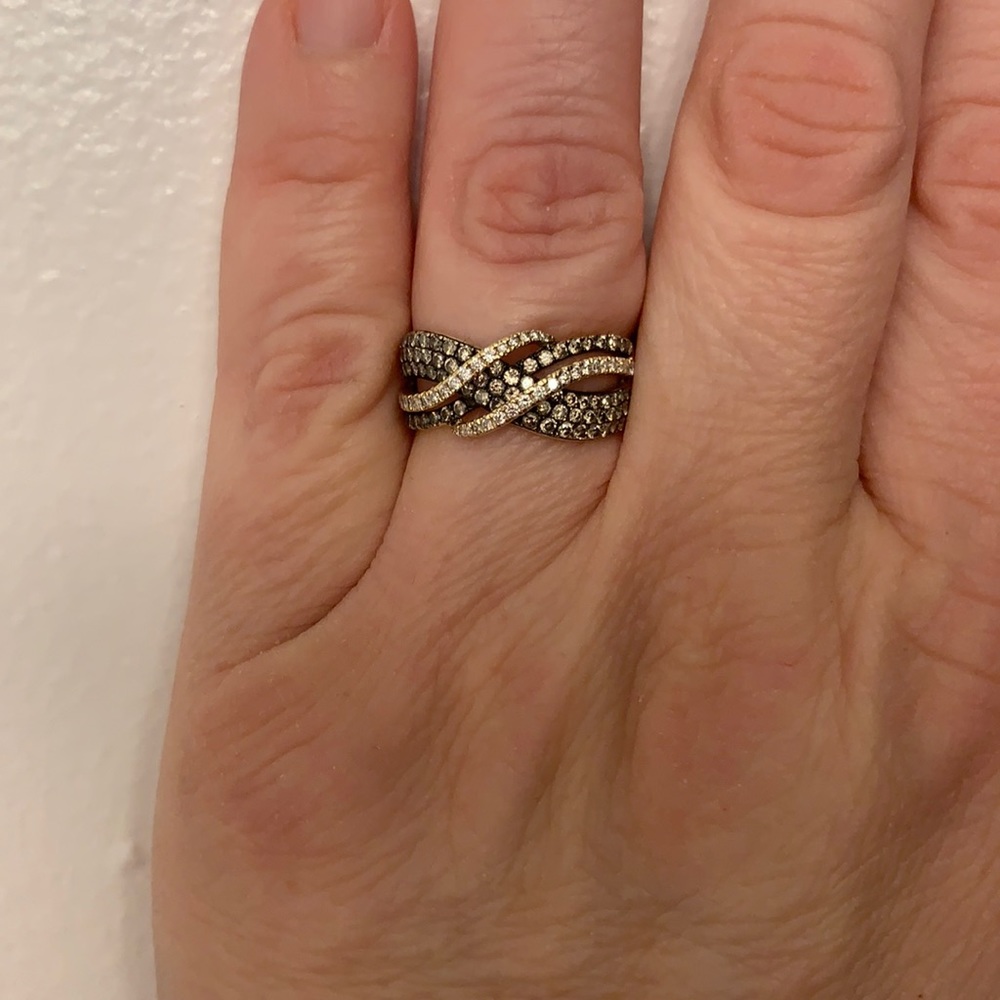 7/8ct 14k yellow gold LeVian cocktail ring.